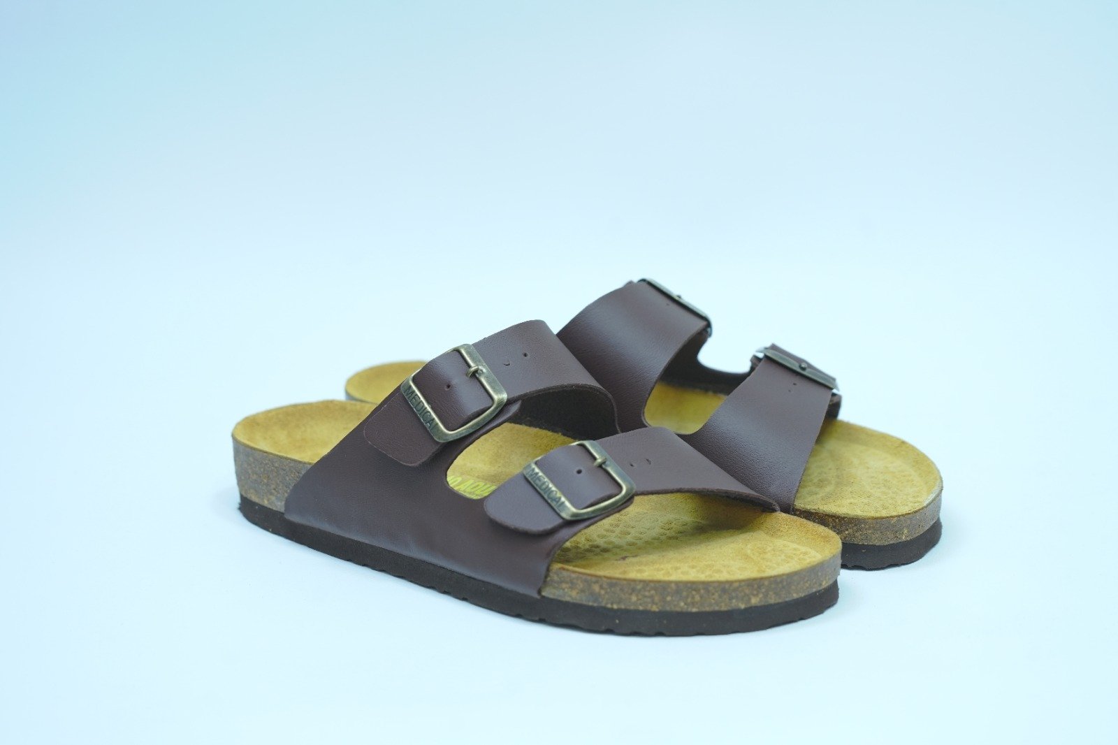 صندل جلد طبيعي أنيق – بني (Marron) - Image 3